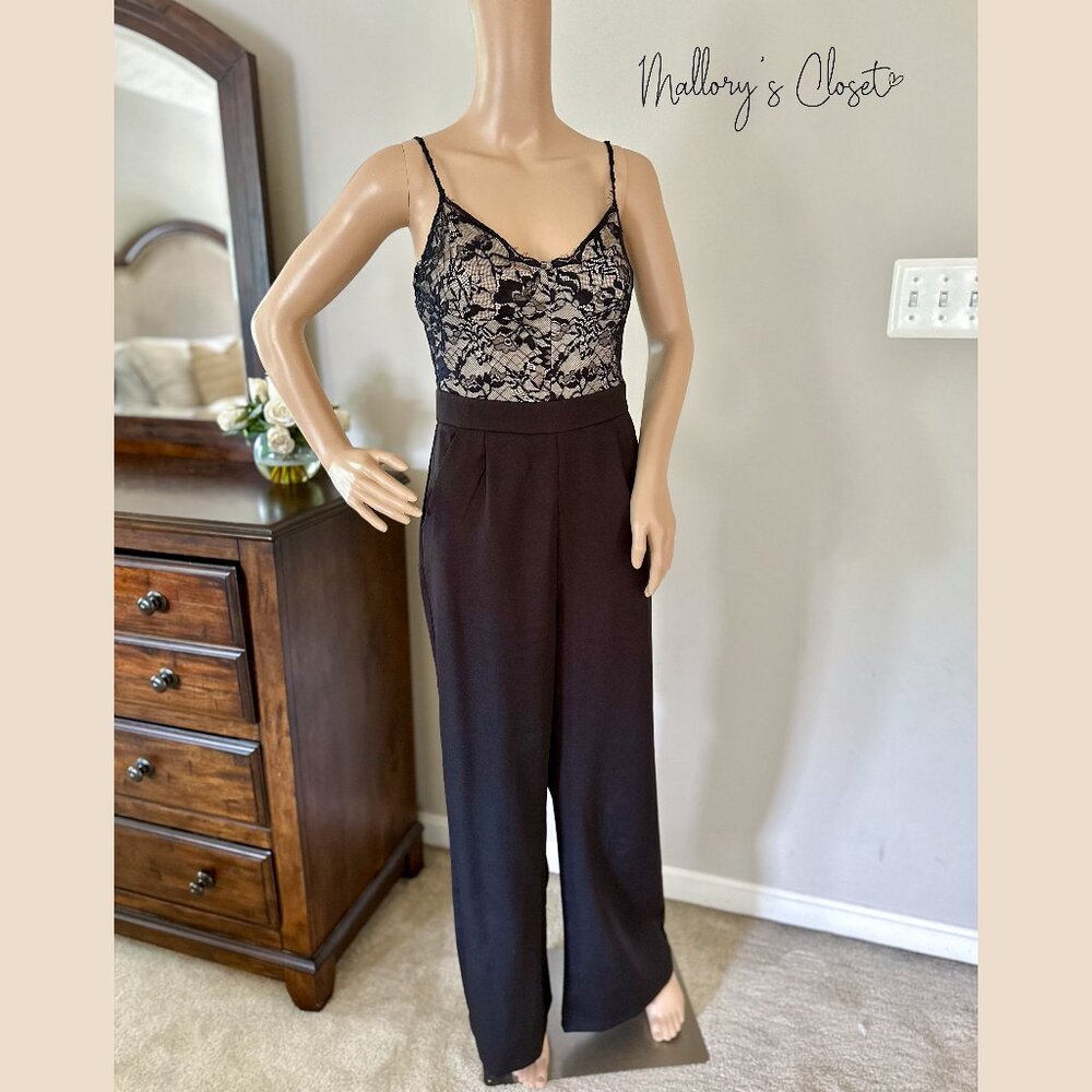Boohoo Lace Wide Leg Jumpsuit